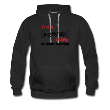 Men's Your Own Text Here Hoodie
